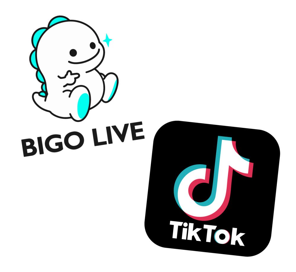 Logos von BIGO Live und TikTok